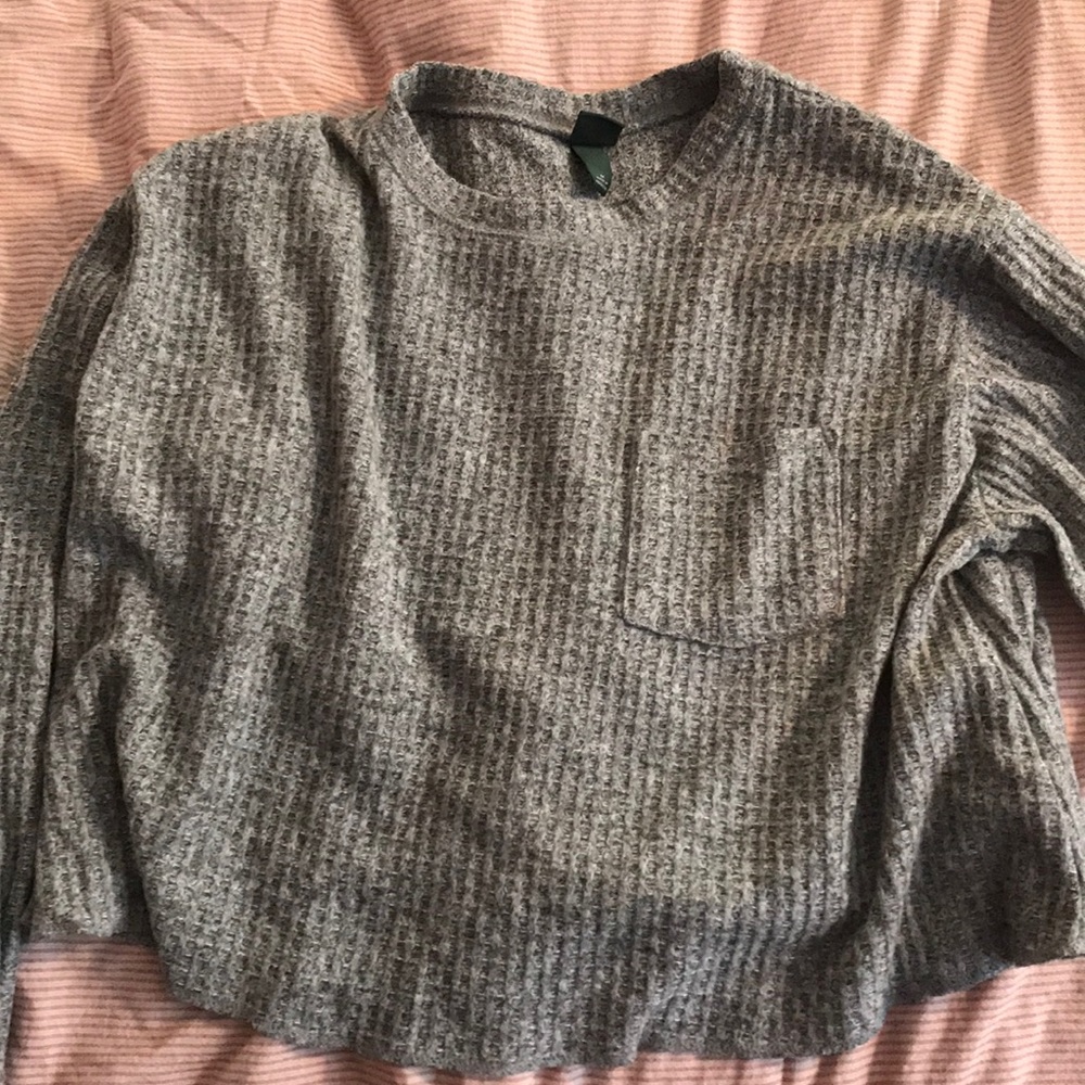 grey wild fable sweater